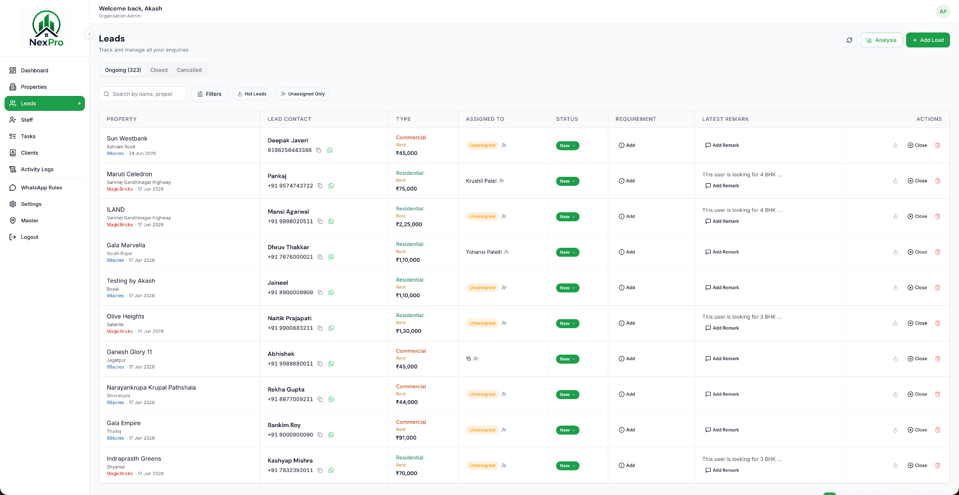 Smart Lead Management in NexPro